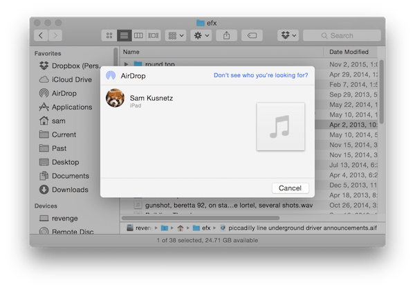 AirDrop From A Mac